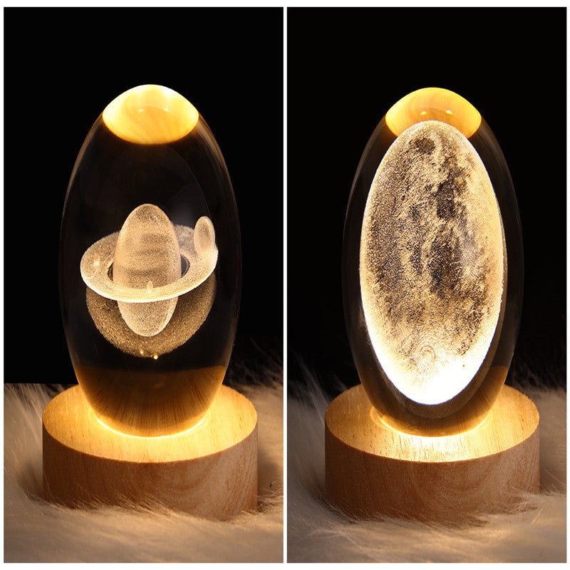 LED Night Light Galaxy Crystal Ball Table Lamp