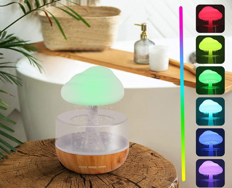 2-in-1 Desk Humidifier Rain Cloud Aromatherapy