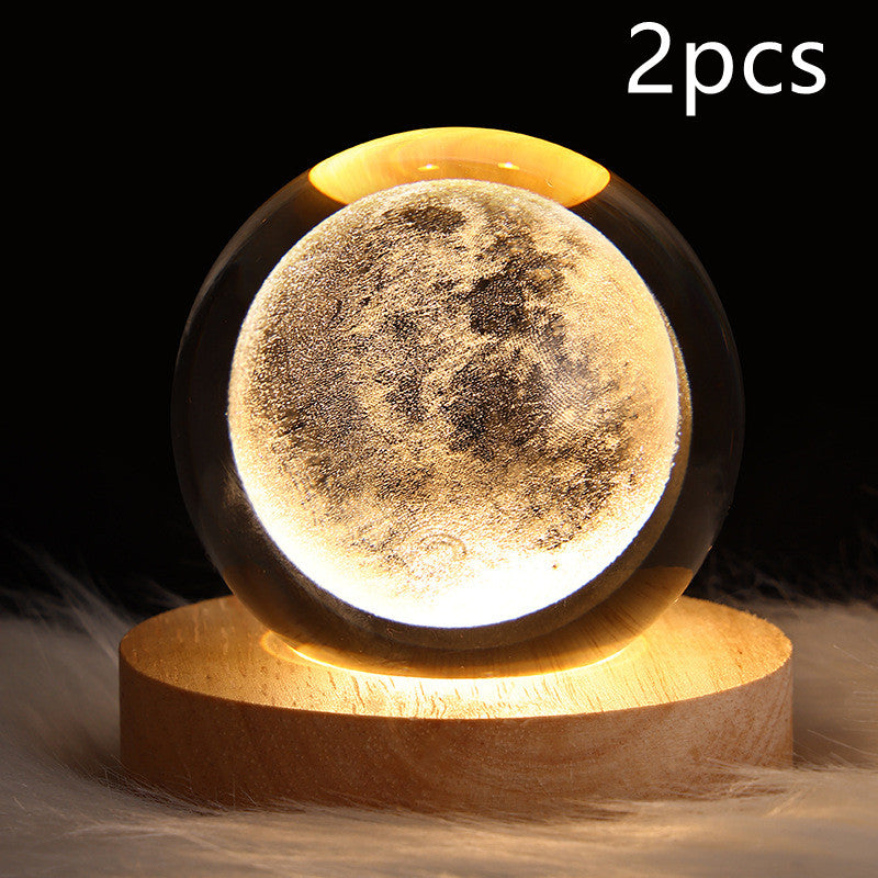 LED Night Light Galaxy Crystal Ball Table Lamp