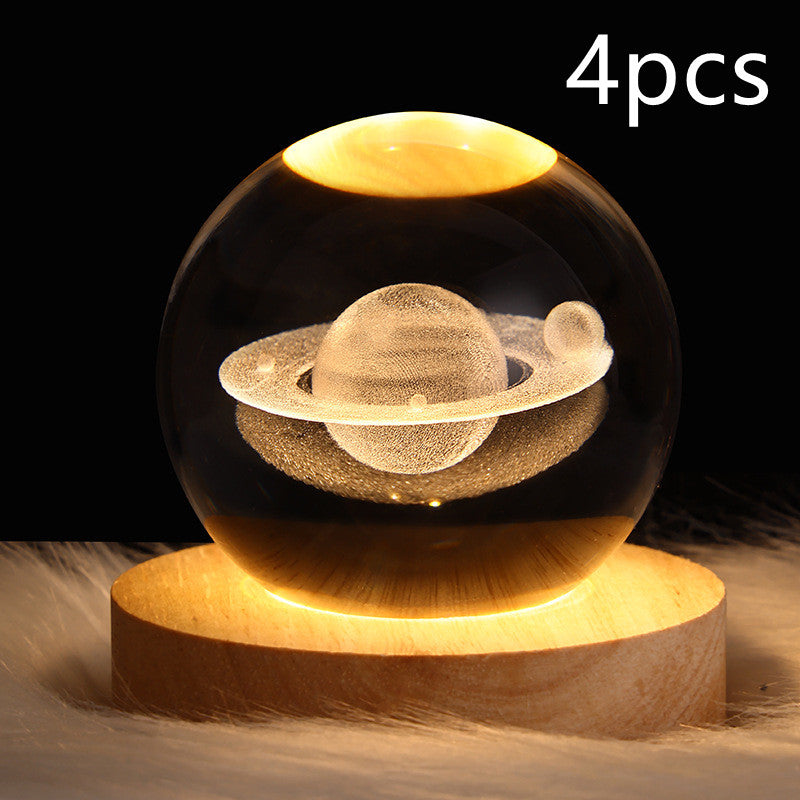 LED Night Light Galaxy Crystal Ball Table Lamp