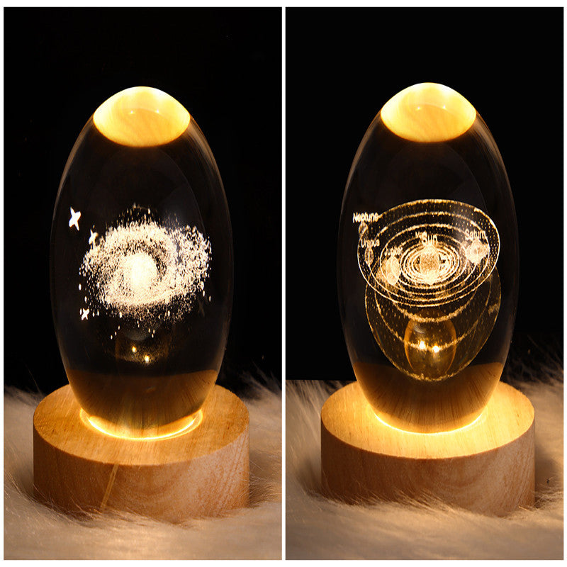 LED Night Light Galaxy Crystal Ball Table Lamp