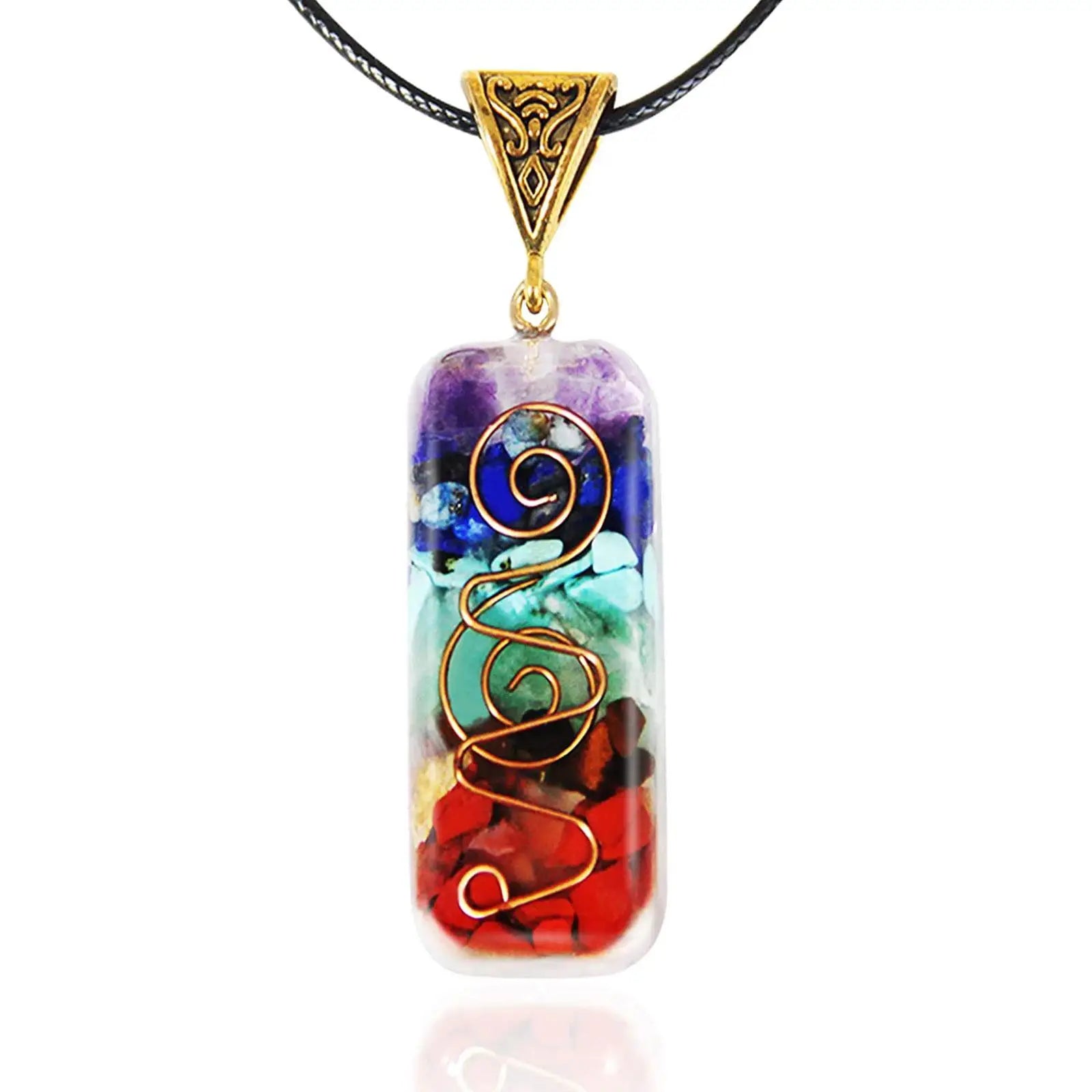 Retro Reiki Healing Energy Pendant