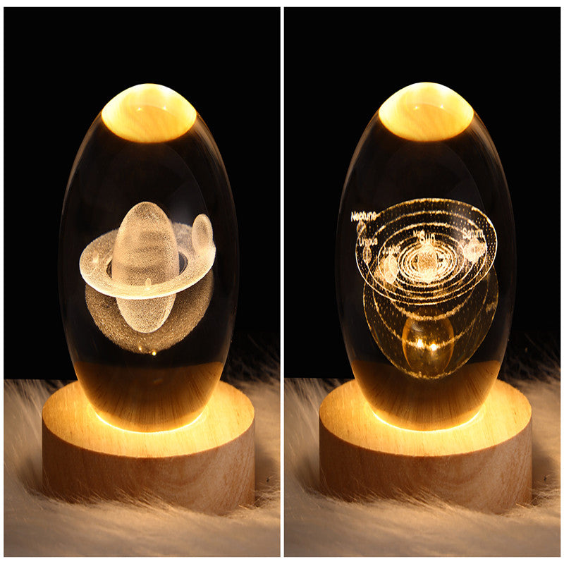 LED Night Light Galaxy Crystal Ball Table Lamp