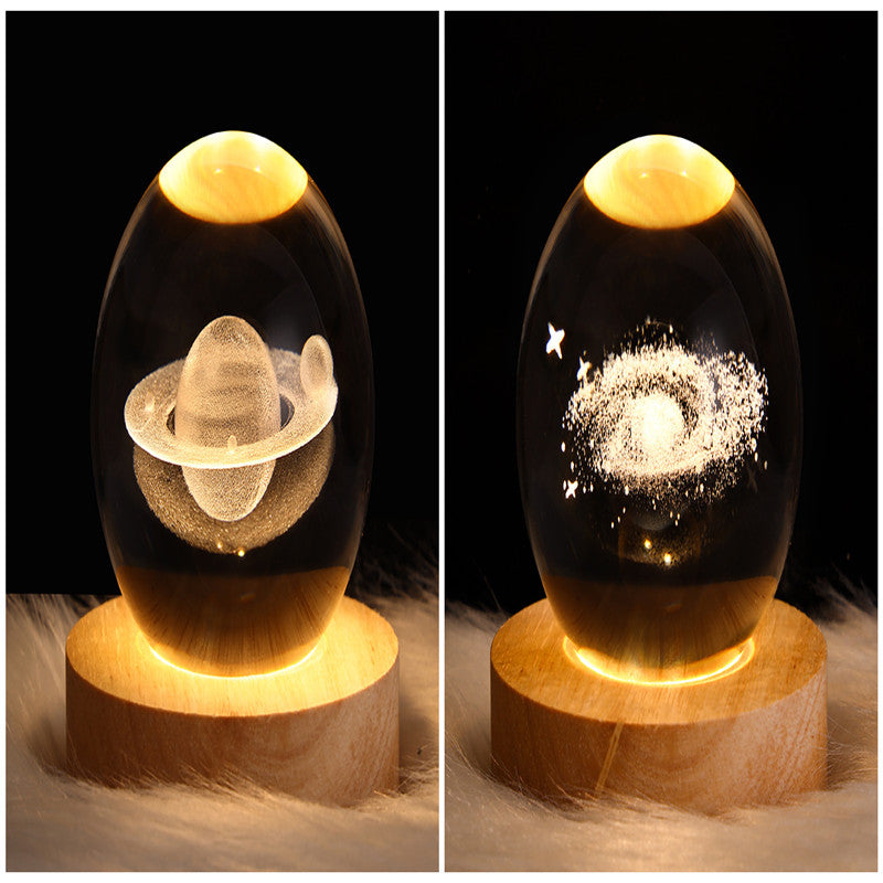 LED Night Light Galaxy Crystal Ball Table Lamp